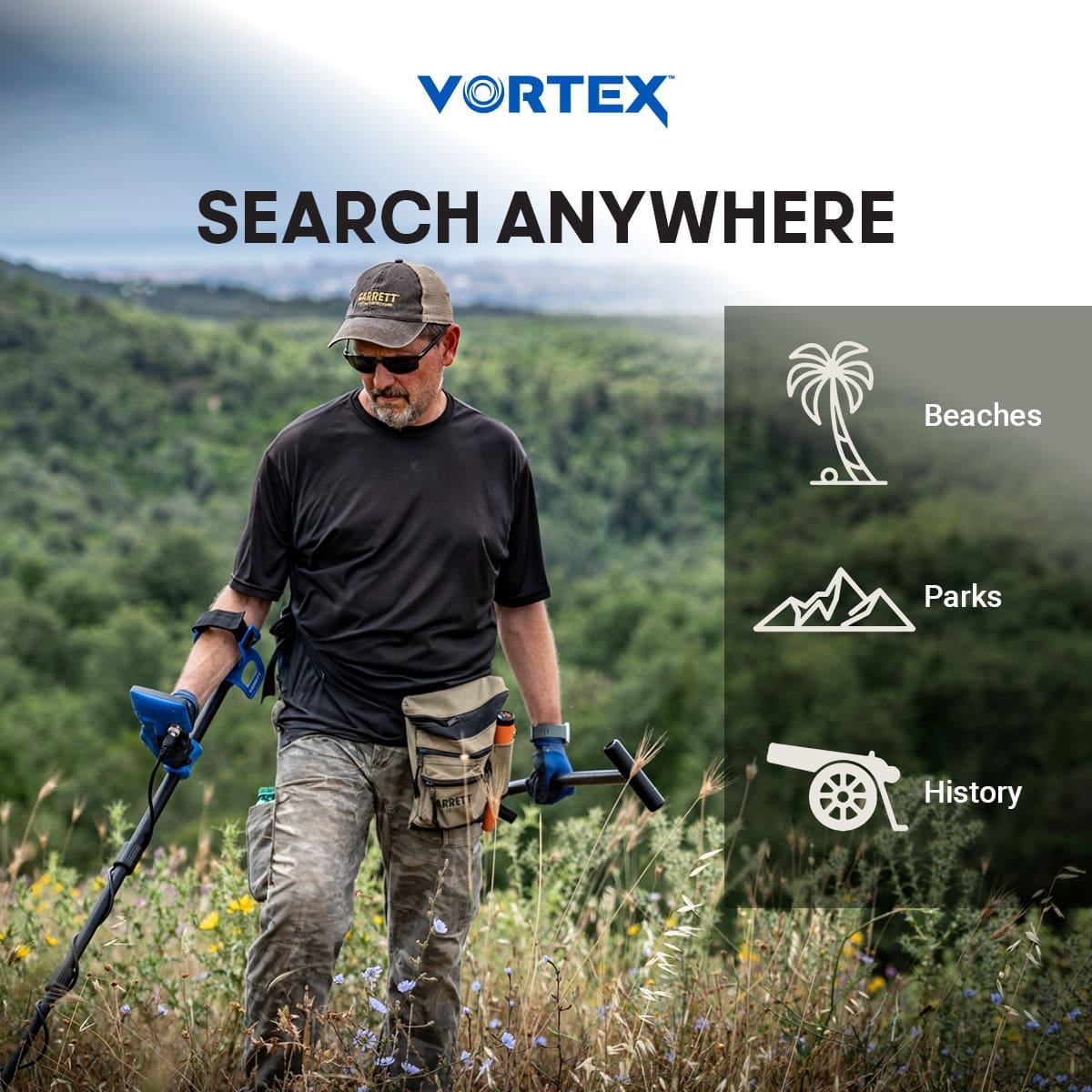 Gaziantep Garrett Vortex VX5 Dedektör - Vortex ekran düzeni, hedef ID okumayı sade tutarak yeni kullanıcıyı hızlandırır.